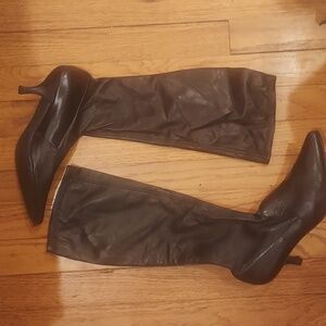 Stuart Weitzman black stretch leather boots